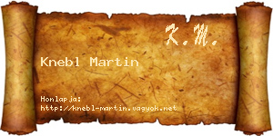 Knebl Martin névjegykártya